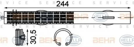 Осушитель кондиционера E70/F15/F85/E71/E72/F16/F86 2.0-4.8 06- BEHR 8FT351192-761