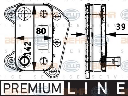 Радиатор масла MB W210/W211/SPRINTER/VITO 2.0-2.7 98- (Premium Line! OE) BEHR 8MO376726-321