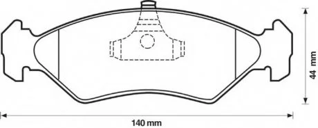 Колодки дискові передні Bendix 571913B
