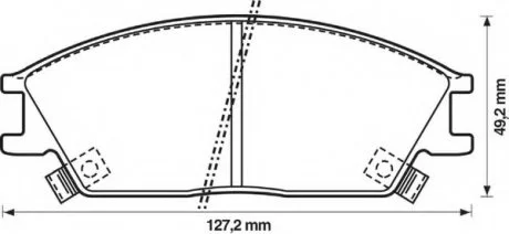 Колодки дискові передні Bendix 572269B