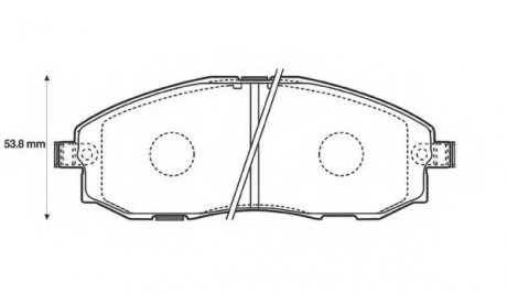 Колодки дискові передні Bendix 572442B