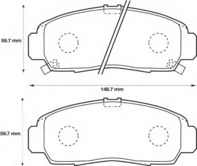 Колодки дискові передні Bendix 572449B
