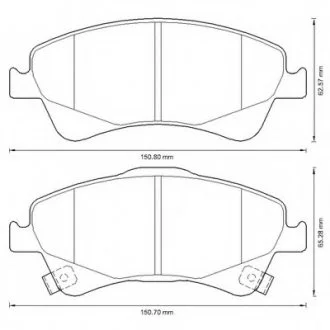 Колодки дискові передні Bendix 572600B