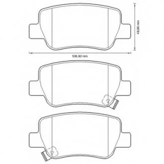 Колодки дискові задні Bendix 572627B