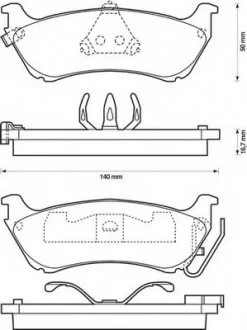 Колодки дискові задні Bendix 573035B