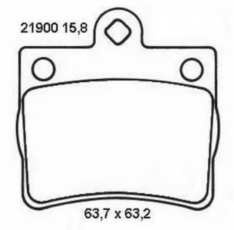 Колодки дискові задні Bendix 573053B