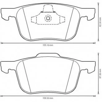 Колодки дискові передні Bendix 573209B