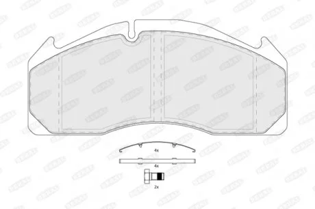 Комплект тормозных колодок, дисковый тормоз BERAL BCV29125TK