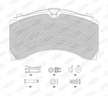 Тормозные колодки, дисковые BERAL BCV29244TK (фото 1)