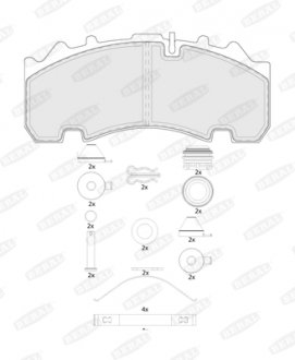 Тормозные колодки, дисковые BERAL BCV29263TK (фото 1)