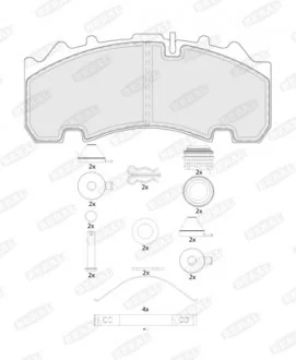 Тормозные колодки, дисковые BERAL BCV29263TK