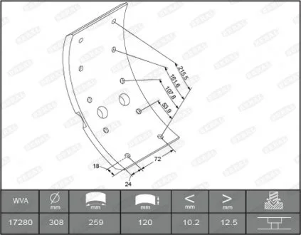 Тормозные накладки BERAL KBL17280.3-1561
