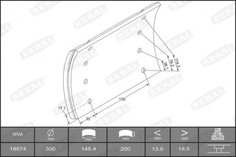 Тормозные накладки BERAL KBL19574.2-1517