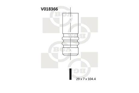 Клапан двигателя BGA V018366