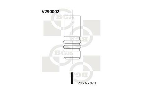 Впускной клапан BGA V290002 (фото 1)
