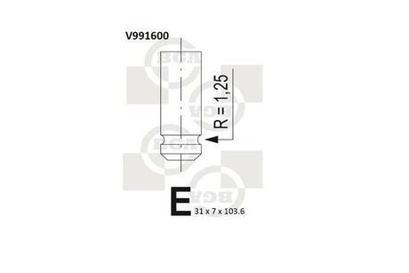 Клапан выпускной Daewoo Lanos/Sens 97-05 BGA V991600