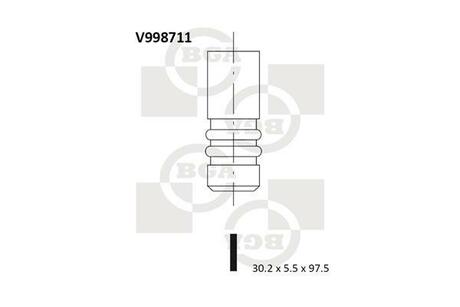 Випускний клапан BGA V998711 (фото 1)