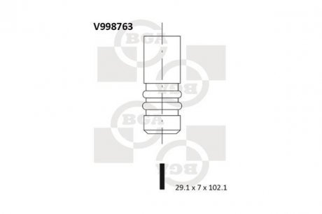 Клапан випускний BGA V998763