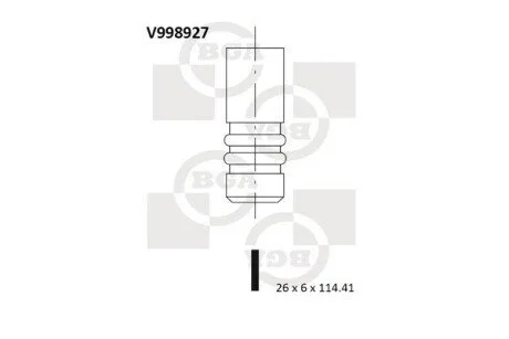 Клапан ГБЦ PKW BGA V998927