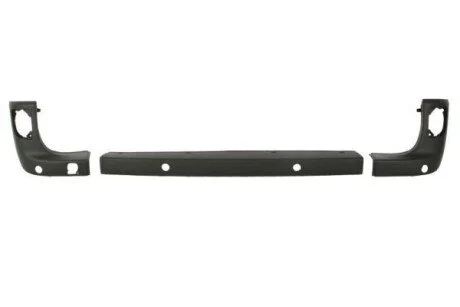 Накладка бампера задн (комплект, з отворами для парктроніка, пластик, чорн, сертифікат TÜV) MERCEDES CITAN W415 RENAULT KANGOO II 02.08-12.20 BLIC 5507-00-6011970Q