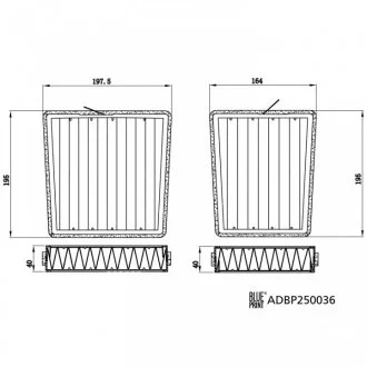 Фільтр салону вугільний BLUE PRINT ADBP250036 (фото 1)