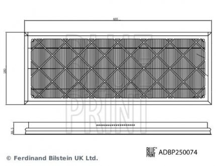 К-т змінних фільтруючих елементів повітряного фільтра салону BLUE PRINT ADBP250074 (фото 1)