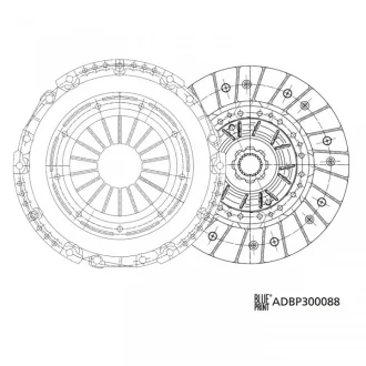 Комплект зчеплення (241мм) ALFA ROMEO 159, BRERA, SPIDER FIAT BRAVO II LANCIA DELTA III 1.9D/2.0D/2.4D 09.05-12.14 BLUE PRINT ADBP300088