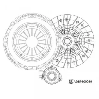 Комплект зчеплення (241мм) ALFA ROMEO 159, BRERA, SPIDER 2.4D 09.05-12.12 BLUE PRINT ADBP300089 (фото 1)