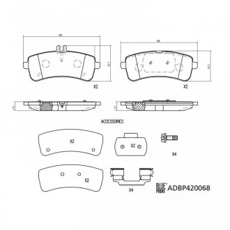 Гальм. колод. DB C205 BLUE PRINT ADBP420068