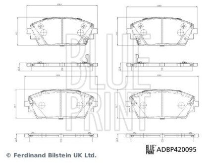 Колодки гальмівні (передні) Mazda 3 19- BLUE PRINT ADBP420095