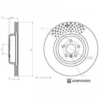 TARCZA HAM. BMW T. 7/8/X4/X5 2,0-4,4 15- BLUE PRINT ADBP430095