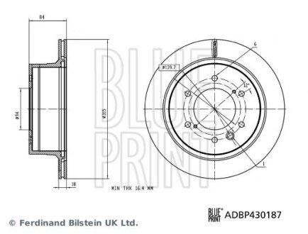 Автозапчасть BLUE PRINT ADBP430187 (фото 1)