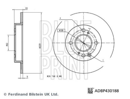 Автозапчасть BLUE PRINT ADBP430188 (фото 1)