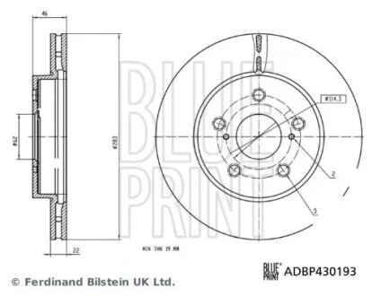 Автозапчасть BLUE PRINT ADBP430193 (фото 1)