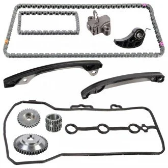 Комплект ГРМ (ланцюг + шестерня) DACIA DUSTER, LODGY, NISSAN MICRA IV, NOTE, QASHQAI I 1.0-1.6LPG 02.07- BLUE PRINT ADBP730010 (фото 1)