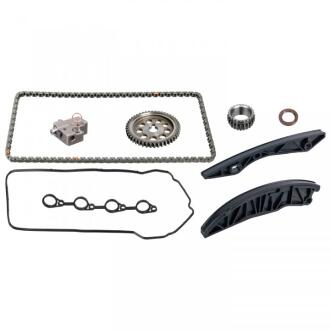 HYUNDAI К-кт ланцюга i20,i30 1.4/1.6 (ланцюг+натягувач+2шт. напр.+2шт. шестерні + сальник +2шт. прокладки) BLUE PRINT ADBP730021 (фото 1)