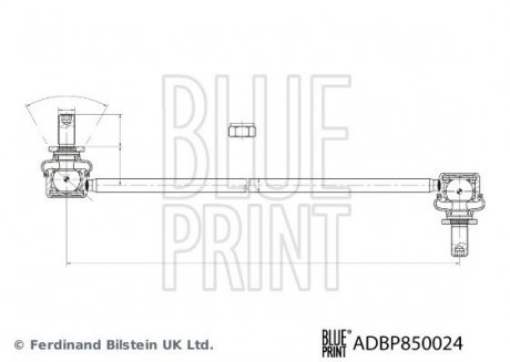 Кронштейн(тяга) стабілізатора з гайками BLUE PRINT ADBP850024 (фото 1)