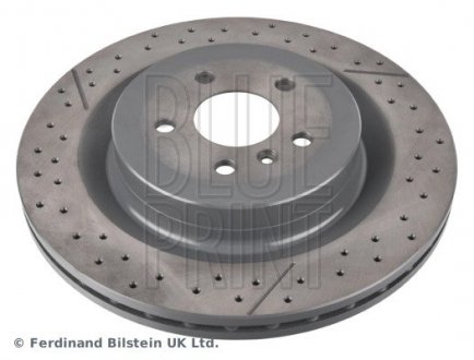 Диск гальмівний (задній) MB GL-class (X166)/GLE (W166) (345x26) (з покр) (з прорезом/отворами) BLUE PRINT ADU1743124 (фото 1)