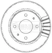 - Диск гальмівний (2 шт) BORG & BECK BBD5007