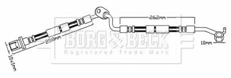Гальмiвний шланг BORG & BECK BBH7484