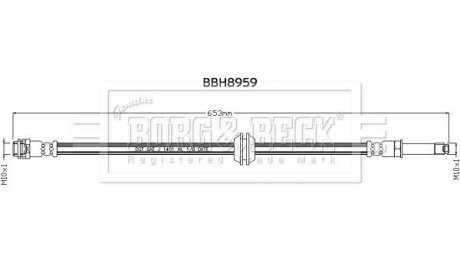 Гальмiвний шланг BORG & BECK BBH8959 (фото 1)