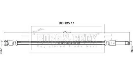 Гальмiвний шланг BORG & BECK BBH8977 (фото 1)