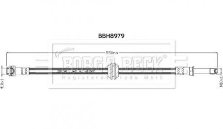 Гальмiвний шланг BORG & BECK BBH8979 (фото 1)