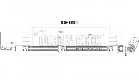 Гальмiвний шланг BORG & BECK BBH8984 (фото 1)