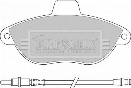 Гальмівні колодки, дискове гальмо (набір) BORG & BECK BBP1461 (фото 1)