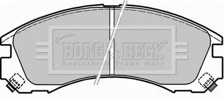 - Гальмівні колодки до дисків BORG & BECK BBP1565 (фото 1)