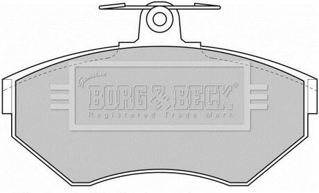 Гальмівні колодки, дискове гальмо (набір) BORG & BECK BBP1620