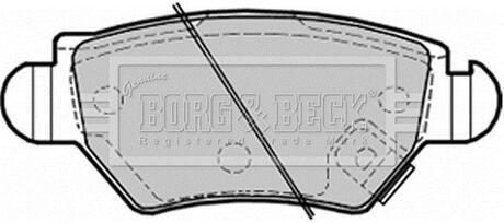 Гальмiвнi колодки дисковi BORG & BECK BBP1687