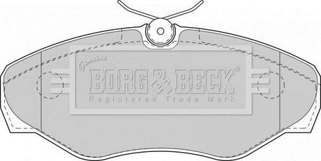 Гальмiвнi колодки дисковi BORG & BECK BBP1812