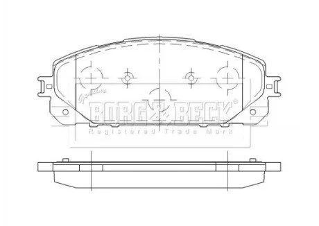 Гальмiвнi колодки дисковi BORG & BECK BBP2485